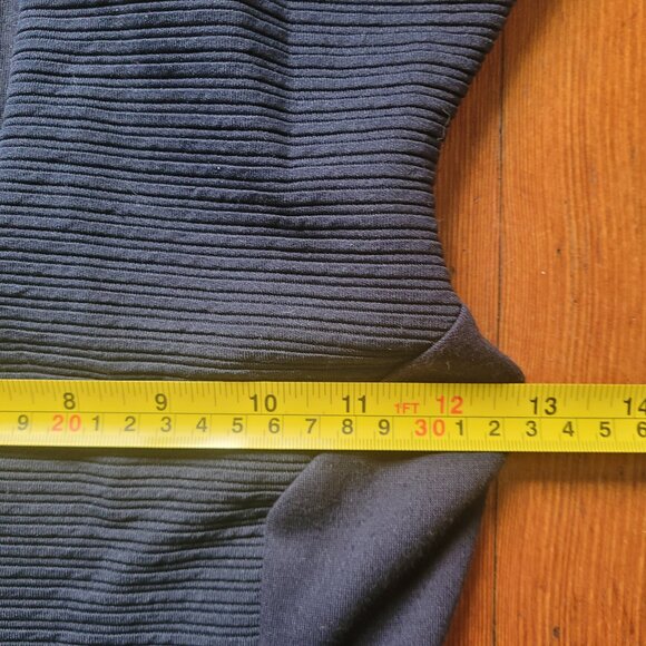 Navy Sheath Panelled Dress, sz XS - Picture 6 of 10